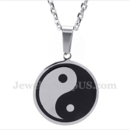 Pendentif Tai Chi En Titane Pour Homme Avec Chaîne Offerte