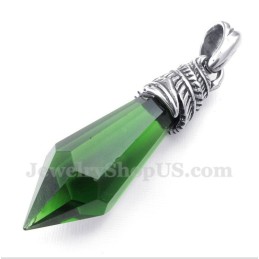 Pendentif Prisme Hexagonal En Titane Pour Homme Avec Chaîne Offerte