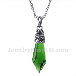 Pendentif Prisme Hexagonal En Titane Pour Homme Avec Chaîne Offerte