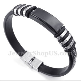 Bracelet En Caoutchouc Titane Pour Homme