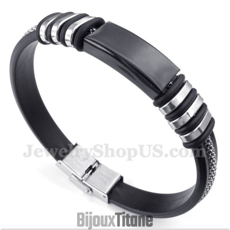 Bracelet En Caoutchouc Titane Pour Homme Bracelet En Caoutchouc Titane Pour Homme