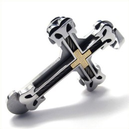 Pendentif Croix Sport Mode Titane (Doré)