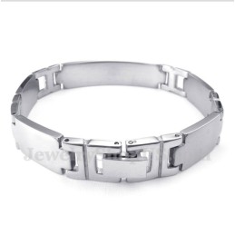 Bracelet Homme En Titane Avec Croix Et Verset Biblique En Or