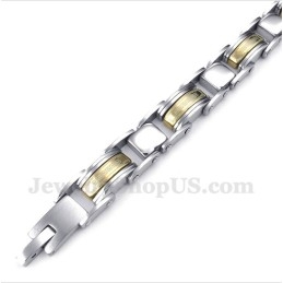 Bracelet Homme En Titane Et Or À Motif Méandre Grec