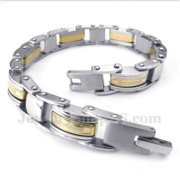 Bracelet Homme En Titane Et Or À Motif Méandre Grec