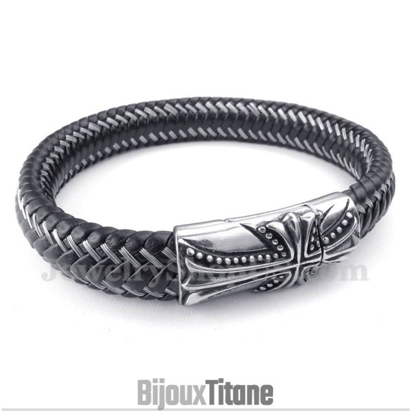 Bracelet Croix En Titane Moulé Pour Homme Bracelet Croix En Titane Moulé Pour Homme