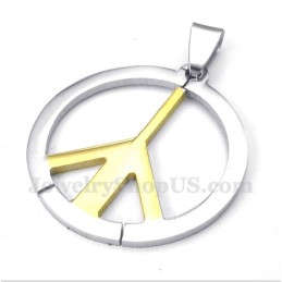 Pendentif Signe De La Paix En Titane Pour Homme Avec Chaîne Offerte