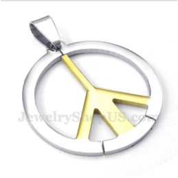Pendentif Signe De La Paix En Titane Pour Homme Avec Chaîne Offerte