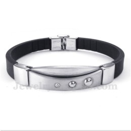 Bracelet En Caoutchouc Et Titane Pour Homme