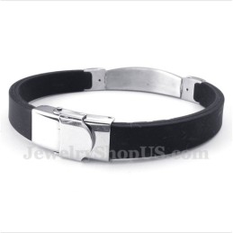 Bracelet En Caoutchouc Et Titane Pour Homme
