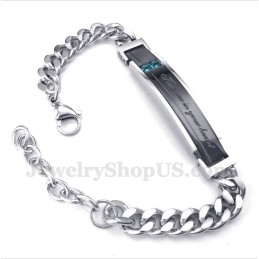 Bracelet Couple Homme Titane Diamant Pour Lui