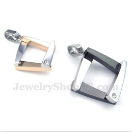 Pendentif Couple En Titane Et Diamant Avec Chaîne Offerte (Une Paire)