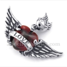 Pendentif Couple Ailes De Diamant En Titane Avec Chaîne Offerte (Une Paire)