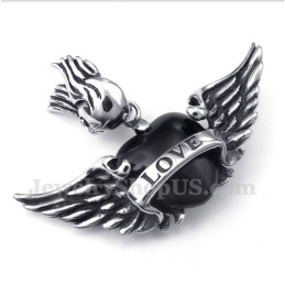 Pendentif Couple Ailes De Diamant En Titane Avec Chaîne Offerte (Une Paire)