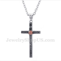 Pendentif Croix En Titane Moulé Pour Homme Avec Chaîne Offerte