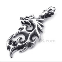 Pendentif Dragon De Feu En Titane Pour Homme Avec Chaîne Offerte