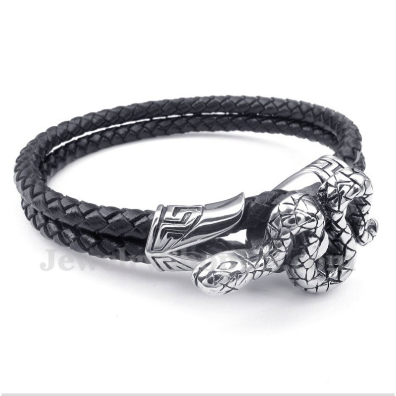 Bracelet En Cuir Et Titane Pour Homme Bracelet En Cuir Et Titane Pour Homme