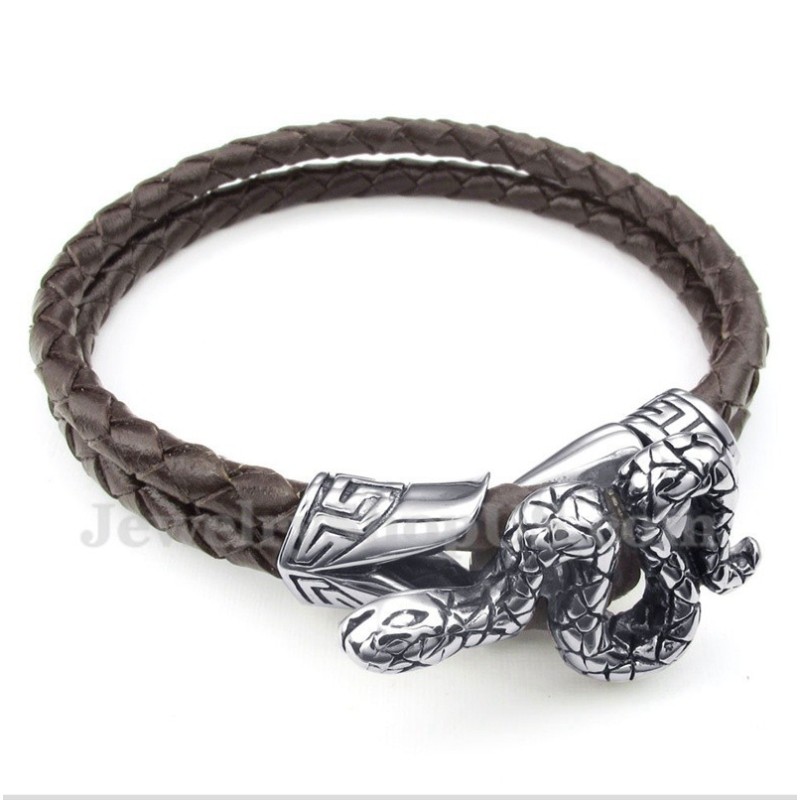 Bracelet En Cuir Et Titane Pour Homme Bracelet En Cuir Et Titane Pour Homme