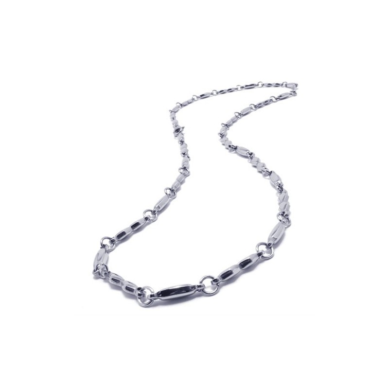 Collier Tendance En Argent Et Titane De 55 Cm
