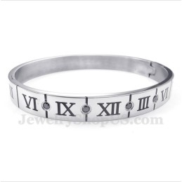 Bracelet Homme En Titane Et Diamants Avec Chiffres Romains