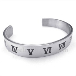 Bracelet Homme En Titane Avec Chiffres Romains