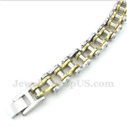 Bracelet Homme En Titane Et Or