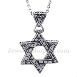 Pendentif Étoile De David En Titane Pour Homme Avec Chaîne Offerte