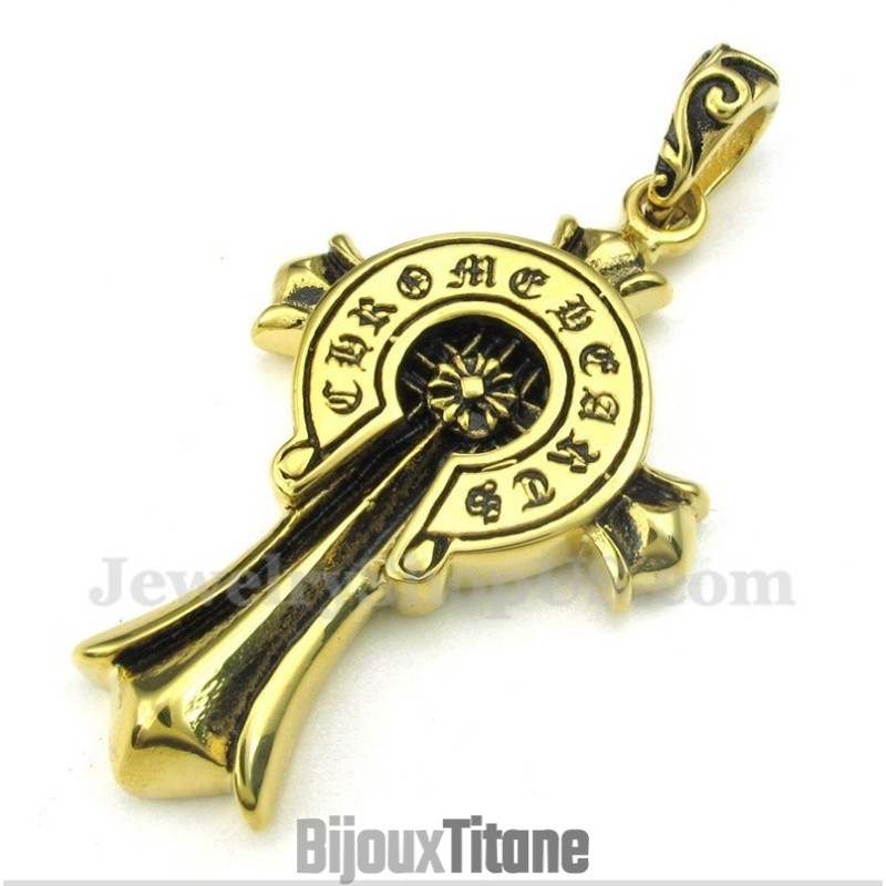 Pendentif Croix En Titane Pour Homme Avec Chaîne Gratuite