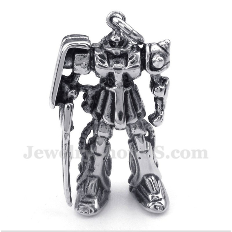 Pendentif Robot En Titane Pour Homme Avec Chaîne Offerte Pendentif Robot En Titane Pour Homme Avec Chaîne Offerte