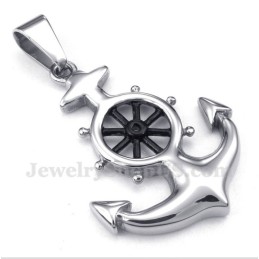 Pendentif Gouvernail En Titane Pour Homme Avec Chaîne Offerte