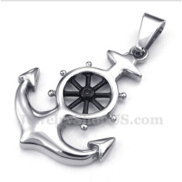 Pendentif Gouvernail En Titane Pour Homme Avec Chaîne Offerte