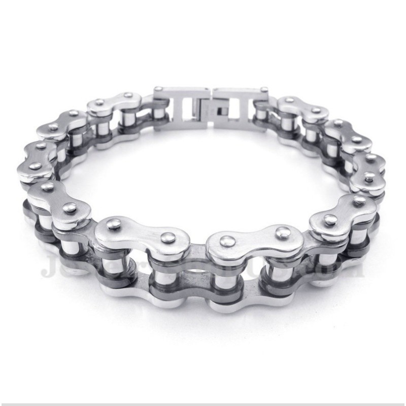 Bracelet Chaîne De Vélo En Titane Noir Pour Homme Bracelet Chaîne De Vélo En Titane Noir Pour Homme