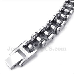 Bracelet Chaîne De Vélo En Titane Noir Pour Homme