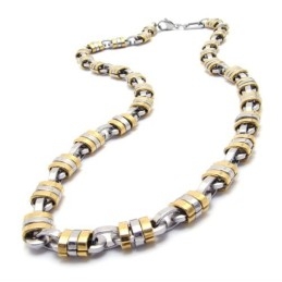 Collier En Titane Doré De 22 Pouces
