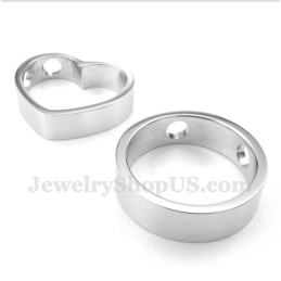 Pendentif Couple En Titane En Forme De Cœur Avec Chaîne Gratuite (Une Paire)
