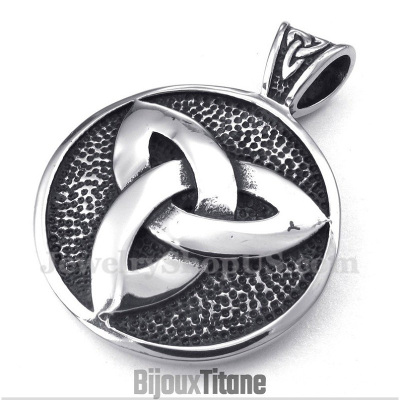 Pendentif Nœud Celtique En Titane Pour Homme Avec Chaîne Offerte Pendentif Nœud Celtique En Titane Pour Homme Avec Chaîne Offerte