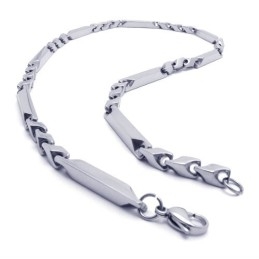 Collier En Argent Et Titane De 22 Pouces
