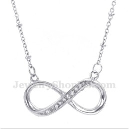 Collier Pour Homme En Titane Et Diamant Avec Symbole De L'Infini