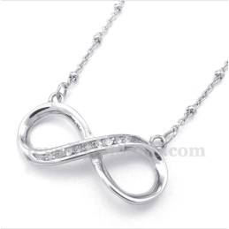 Collier Pour Homme En Titane Et Diamant Avec Symbole De L'Infini