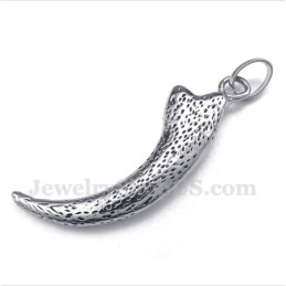 Pendentif Croc De Loup En Titane Pour Homme Avec Chaîne Offerte