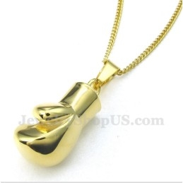Pendentif Gant De Boxe En Titane Et Or Pour Homme Avec Chaîne Offerte