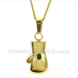 Pendentif Gant De Boxe En Titane Et Or Pour Homme Avec Chaîne Offerte