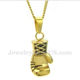 Pendentif Gant De Boxe En Titane Et Or Pour Homme Avec Chaîne Offerte