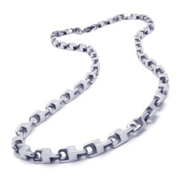 Collier Fin En Argent Et Titane De 55 Cm
