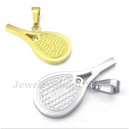 Pendentif Couple Raquettes De Tennis En Titane Avec Chaîne Offerte (Une Paire)