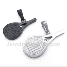 Pendentif Couple Raquettes De Tennis En Titane Avec Chaîne Offerte (Une Paire)