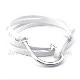 Bracelet En Cuir Et Titane Pour Homme
