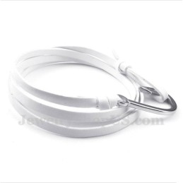 Bracelet En Cuir Et Titane Pour Homme