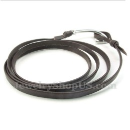 Bracelet En Cuir Et Titane Pour Homme