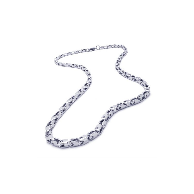 Collier Fin En Argent Et Titane De 20,5 Pouces Collier Fin En Argent Et Titane De 20,5 Pouces